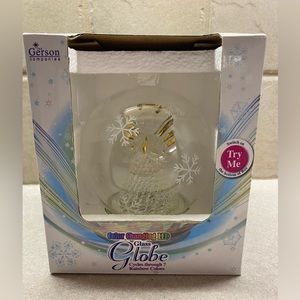 5" ANGEL IN GLASS GLOBE WITH COLOR CHANGING LED LIGHTS - BRAND NEW!!